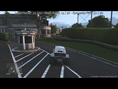 Grand Theft Auto 5 (GTA V) - 3 in 1 Collectibles Guide (Stunt Jumps, Letter Scraps, Spaceship Parts)