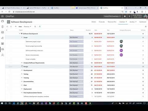 Publishing Microsoft Project to OnePlan demo