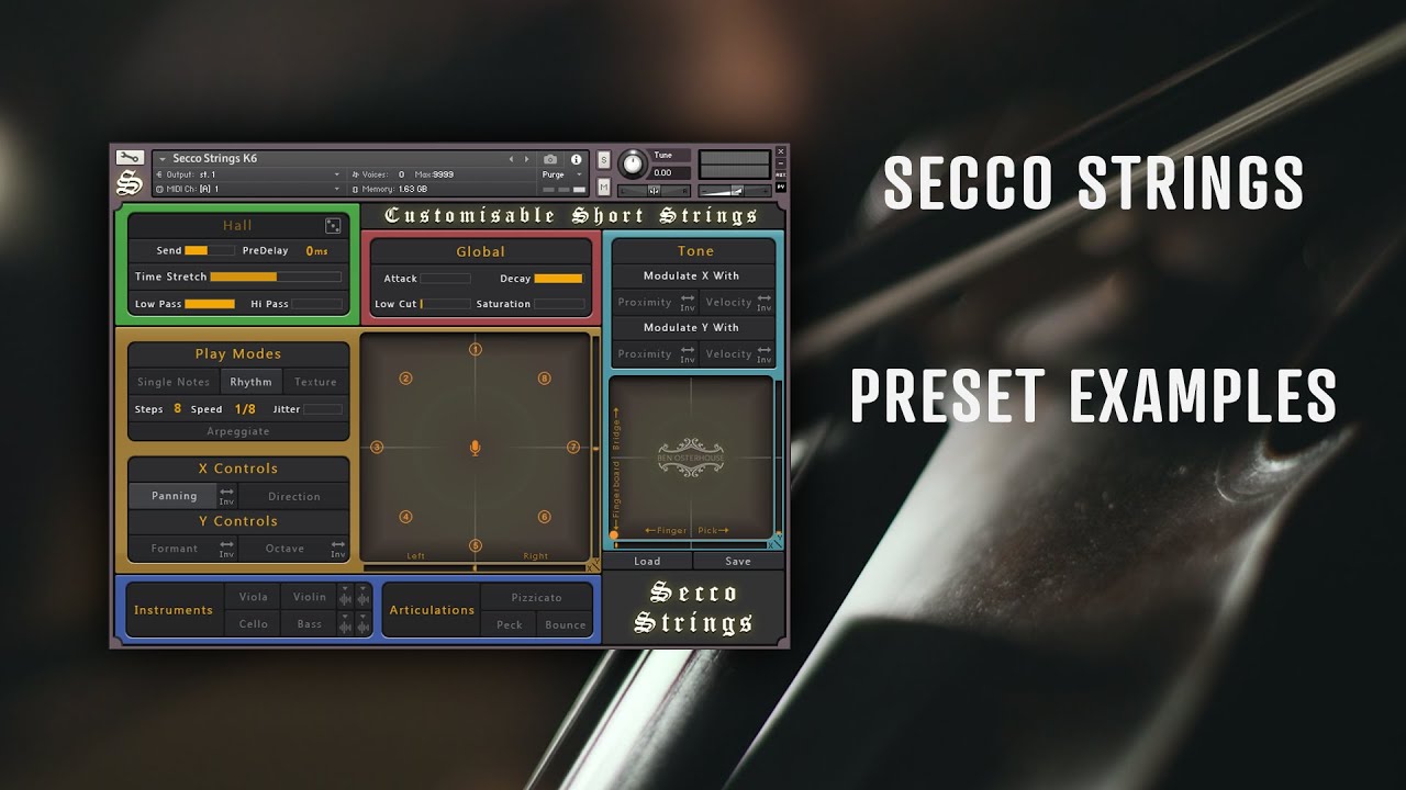 Secco Strings // Customisable Short Strings // Preset Examples