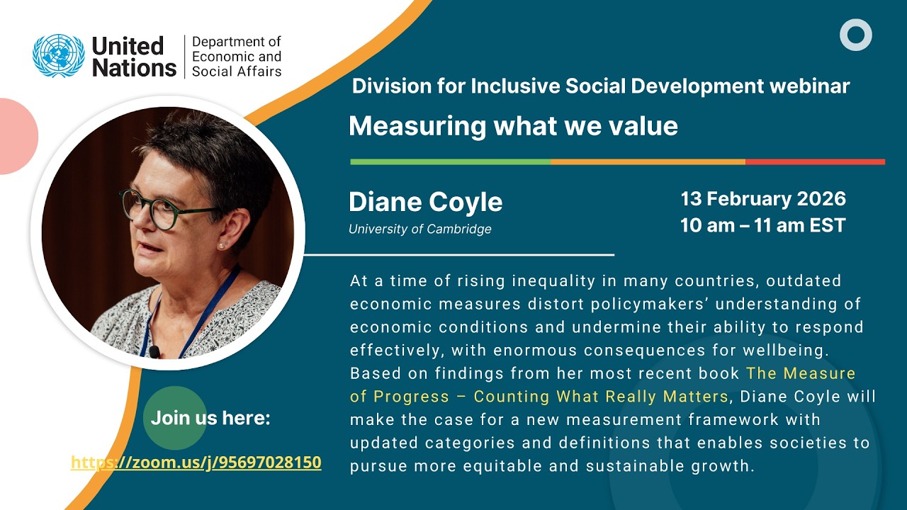 UN DESA DISD Webinar on “Measuring What We Value”