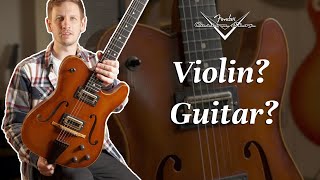 Video thumbnail for Half Violin, Half Guitar! | Fender Custom Shop Violinmaster by Guitar Village