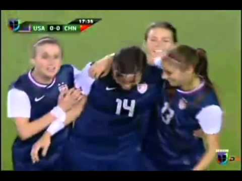 Abby Wambach: Excited commentator and goal vs China