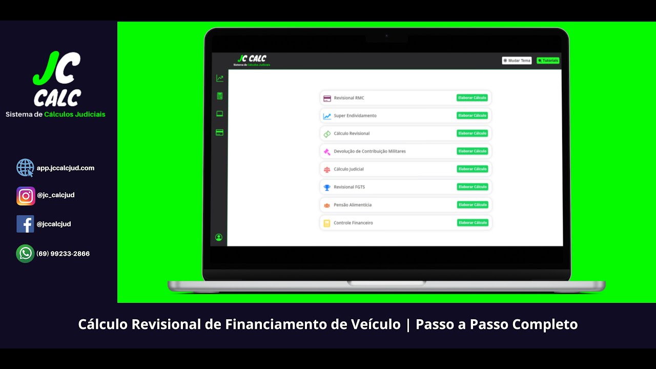 CÁLCULO REVISIONAL DE FINANCIAMENTO DE VEÍCULO NO SISTEMA JC CALC | TUTORIAL COMPLETO
