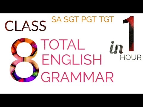 8th Class Total English Grammar In 1 hour I AP DSC 2018 ENGLISH Video