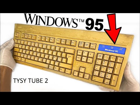 2X Yellowed Keyboard Restoration Windows 95 Retrobright ASMR With Song:TysyTube Restoration 2