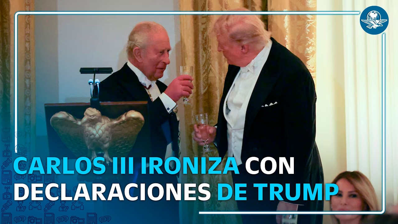 Rey Carlos III bromea con Trump: "Si no fuera por nosotros, ustedes hablarían francés", dice