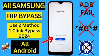 Finally All Samsung 2024 Frp Bypass New Trick | No *#0*# Code Adb Enable Fail One Click Bypass