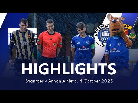 Highlights | Stranraer 0-1 Annan Athletic, 4 October 2025