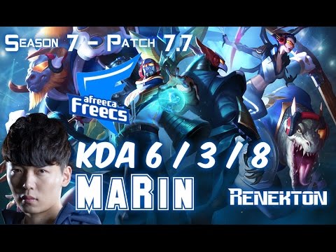 AFs MaRin RENEKTON vs FIZZ Top - Patch 7.7 KR Ranked