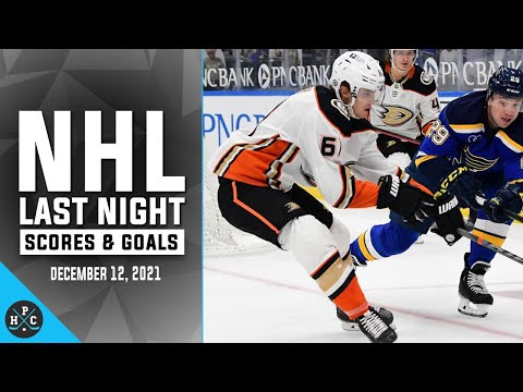 NHL Last Night: All 24 Goals and Scores on december 12, 2021: