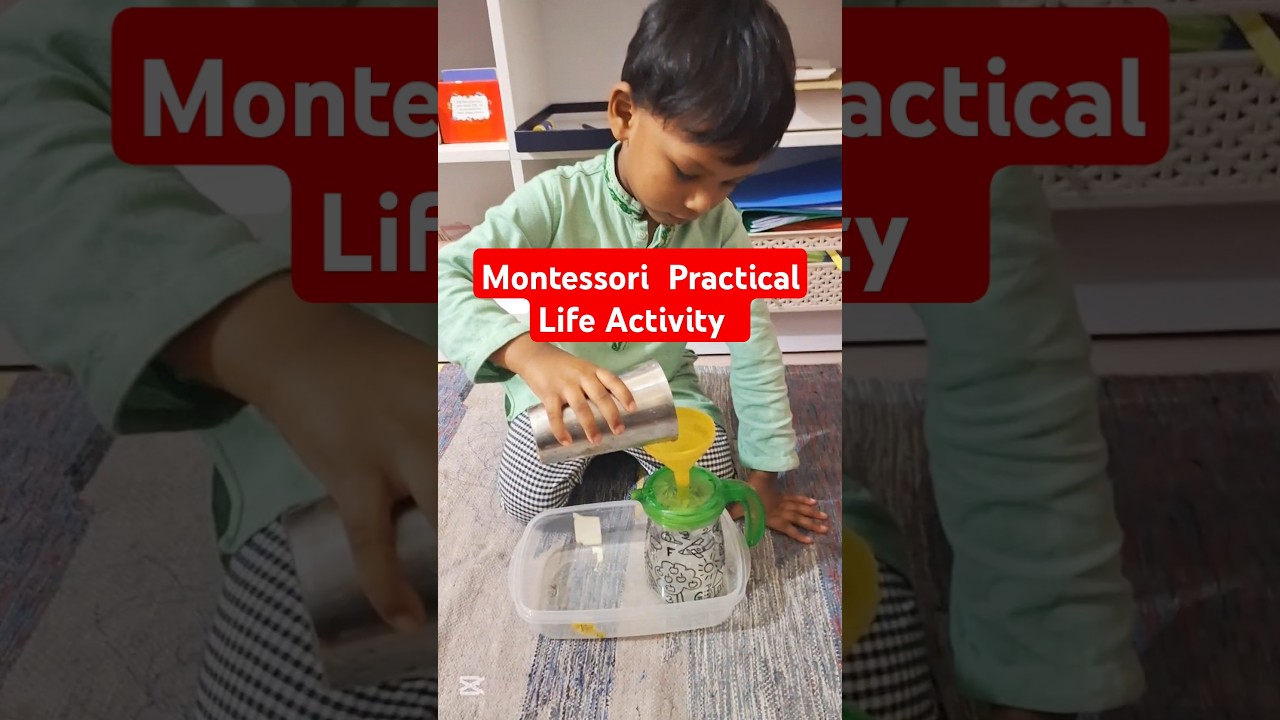 Montessori Practical Life Activity | Kids Learning Activities, Home Schooling #shorts #montessori