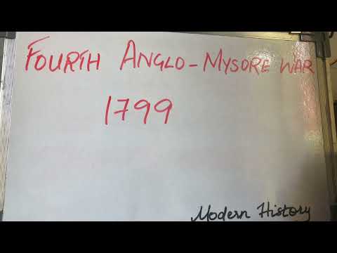 Fourth Anglo Mysore War Mizo tawnga sawifiahna #modernindianhistory