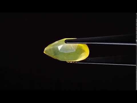 Натуральный желтый Опал груша 15.1x11.1мм 4.91ct видео