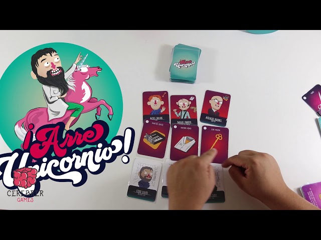 Vídeo relacionado con ¡Arre unicornio!, Juego de Mesa de 2 a 8 Jugadores, Juego con Amigos, Familiar, Juego de Cartas, Juego Party o de Fiesta, Temática de Medicina, Mecánicas de Colección de Sets y Roles Ocultos, Edad +10