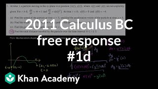 2011 Calculus BC Free Response #1d