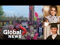 Community mourns as the search continues for suspect in death of two young Quebec girls Community mourns as the search continues for suspect in death of two young Quebec girls