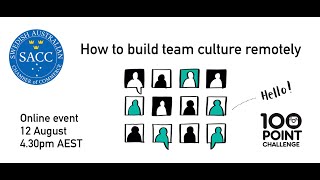 How to build team culture remotely with 100 Point Challenge 12 Aug 2021