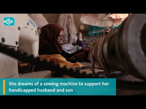 She dreams of a sewing machine to support her her hadicapped husband and son