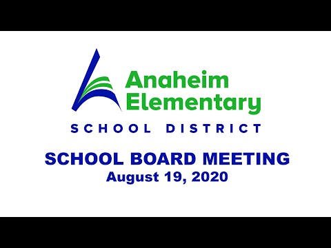 Anaheim Elementary School Board Meeting (August 19,1010)