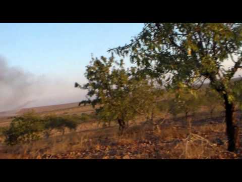 تمركز عناصر كتيبة طار بن زياد على احدى الجبهات في ريف حماة