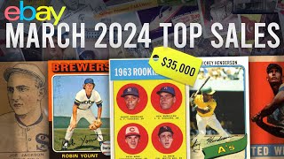 TOP 30 Highest Selling Vintage Baseball Cards on eBay | March 2024