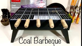 🍢BEST CHARCOAL BARBEQUE for Indoors/Outdoors | Foldable BBQ Grill, 😋Recipes | Easy Assembly/Cleaning