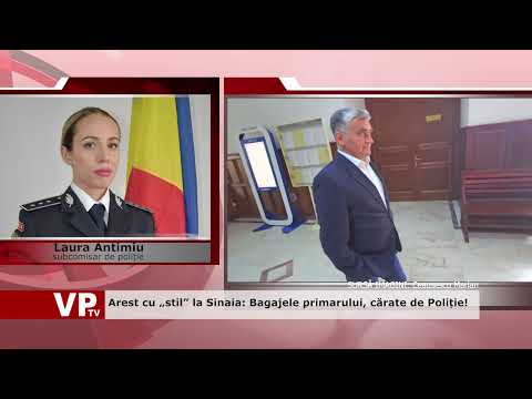 Arest cu „stil” la Sinaia: Bagajele primarului, cărate de Poliție!