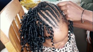 😍 When She Got CROCHET BRAIDS For The First Time- Kids Crochet Braids - Kids HairStyle Tutorial