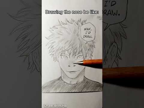 Gojo lost his nose🧿👃🧿 #viralvideo #fypシ゚viral  #drawing #jujutsukaisen #anime #foryou #shorts
