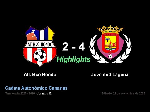 Bco. Hondo -  Juventud Laguna. Cadete Autonómico Canarias (Highlights)