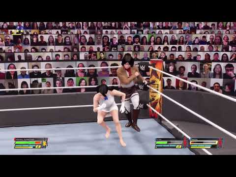 WWE 2K22 Mikasa VS DVA And Hestia Elimination Handicap
