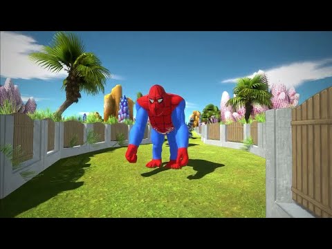 FLASH T-REX vs BATMAN T-REX DEATH RUN - Animal Revolt Battle Simulator_R