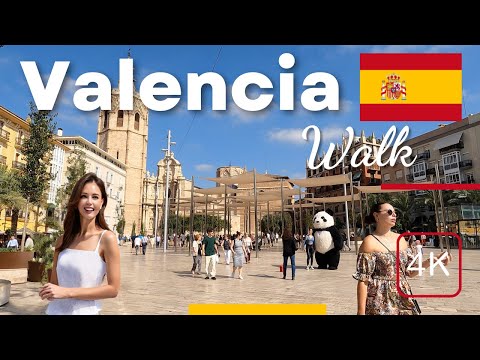 Valencia Spain Walking Tour 4K in 2024 🇪🇸 Old Town Street Walk [4K UHD]
