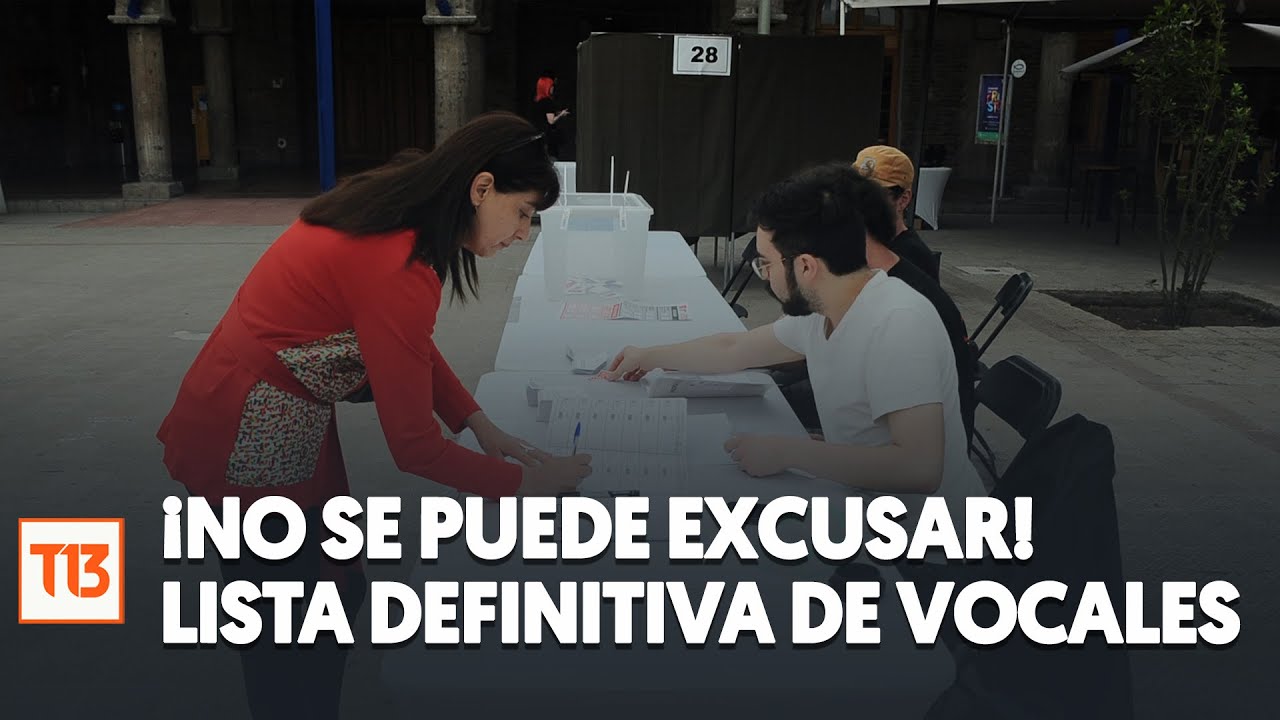 ¡No se pueden excusar! Publican lista actualizada de vocales de mesa