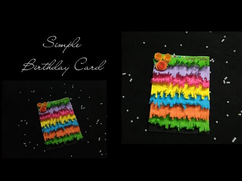Simple Birthday Card Making | DIY Birthday Card Ideas  #birthdaycard #diybirthdaycard