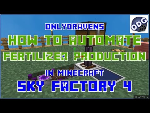 Onlydraven Gaming - Minecraft - Sky Factory 4 - How to Automate Fertilizer Production With a Sewage Composter