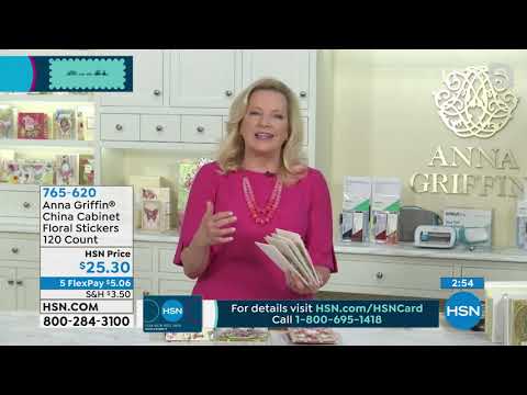 Anna Griffin China Cabinet Floral Stickers  120 Count