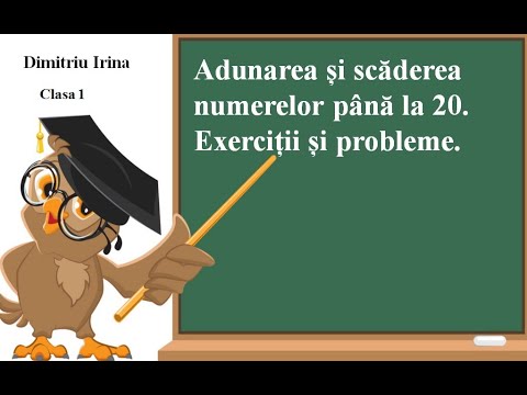 Adunarea și scăderea numerelor până la 20.  Exerciții și probleme. Clasa 1.  Dimitriu I.