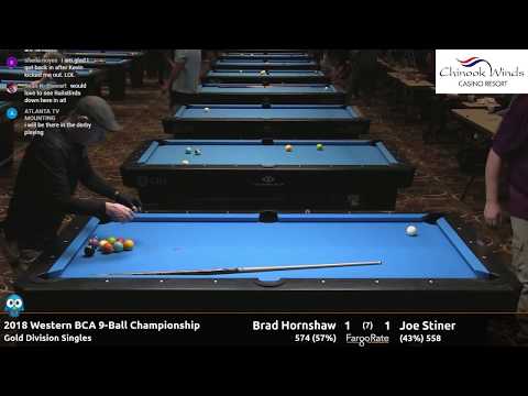 Brad Hornshaw vs Joe Stiner - 2018 Western BCA 9-Ball