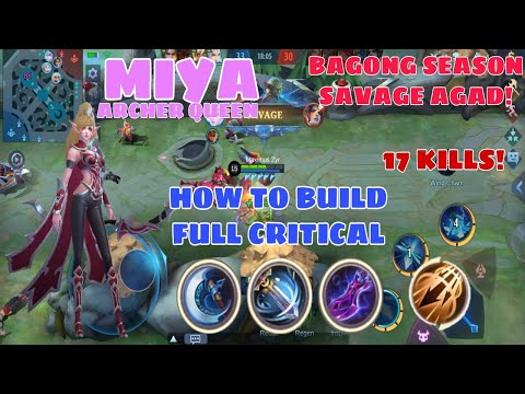MIYA SAVAGE! OP FULL CRITICAL DAMAGE BEST BUILD AND EMBLEM 2022 | MIYA BEST BATTLE SPELL | MLBB