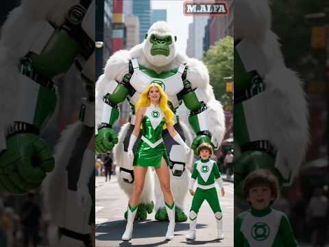 Hulk Green And Hulk Red Gorila With Thier Family #marveltoys #spiderman