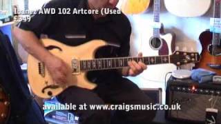 Video thumbnail for Ibanez AWD 102 Artcore Used £349.00 by craigsmusicltd
