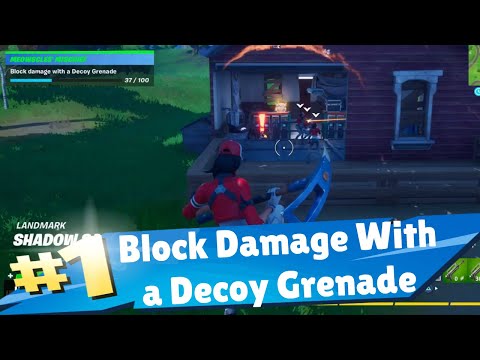 How to Block Damage With a Decoy Grenade Fortnite Challenge
