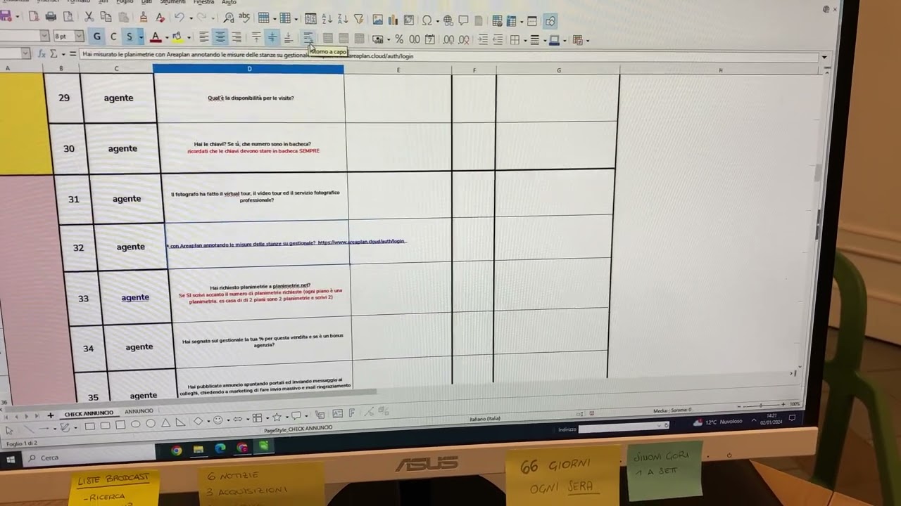 compilazione check annuncio