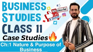 Business studies class 11 chapter 1 | Case Study Questions | Case Based questions