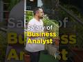 How Much Does A Business Analyst Make Salary Of Business Analyst In India Shorts Simplilearn