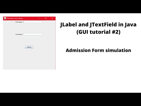 Jlabel Jtextfield In Java Gui Tutorial 2 Codesimplified