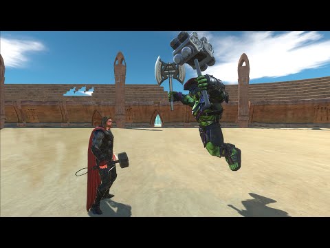 GLADIATOR HULK vs THOR - Animal Revolt Battle Simulator
