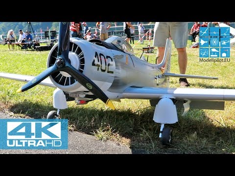 DOUGLAS A-1 SKYRAIDER 1:5,6 MARTIN ERHARD (GER) F4 SCALE WORLD CHAMPIONSHIP 2018 MEIRINGEN [4K]
