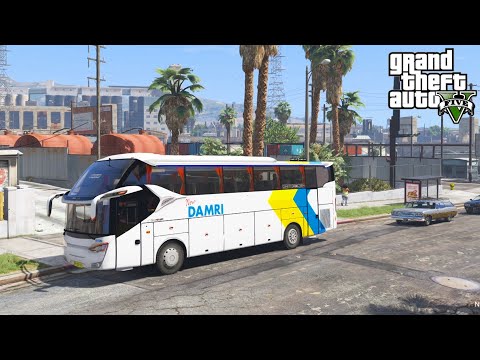 BUS DAMRI NEW ARMADA HINO RM 280 ABS LEGACY SR2 XHD - GTA V MOD BUS INDONESIA